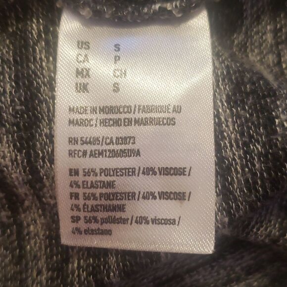 American Eagle Grey Hooded Long Sleeve Shirt Size Small - Picture 4 of 4